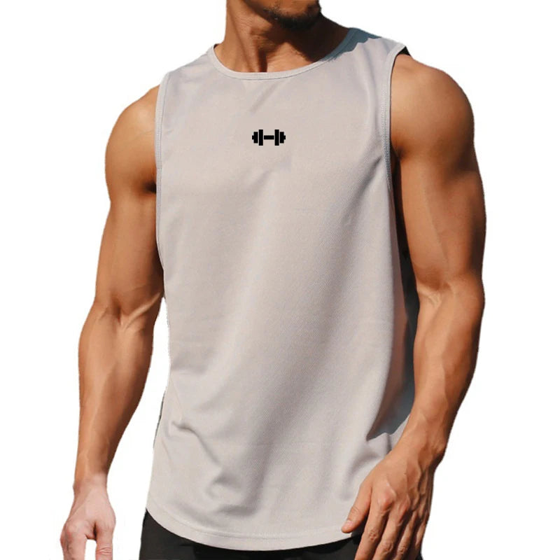 Men's Gym Tank Top - Quick Dry Bodybuilding Sleeveless Shirt