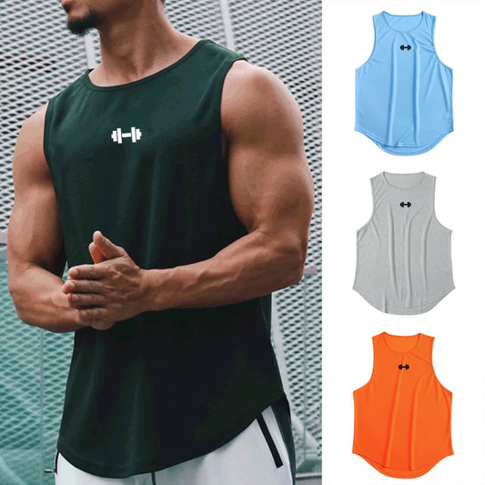 Men's Gym Tank Top - Quick Dry Bodybuilding Sleeveless Shirt