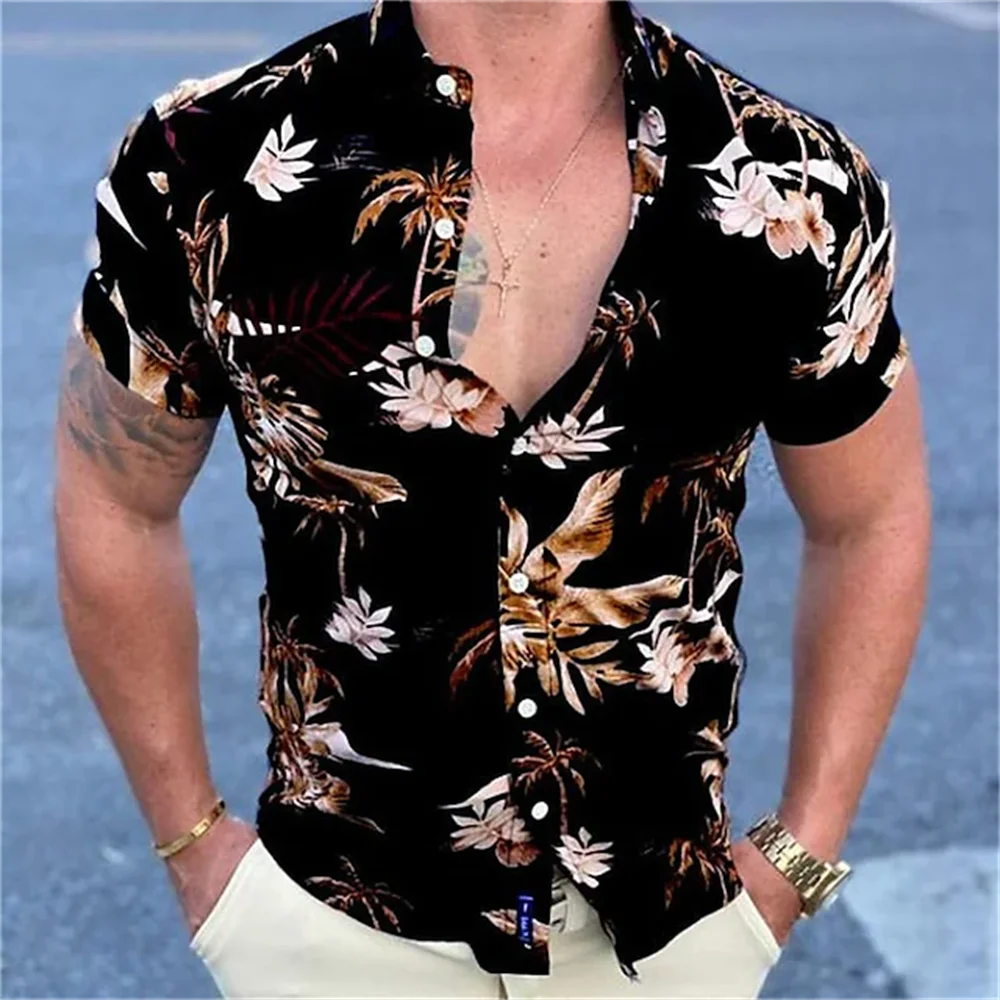 Hawaiian Shirt Mens 3D print Beach Holiday Top